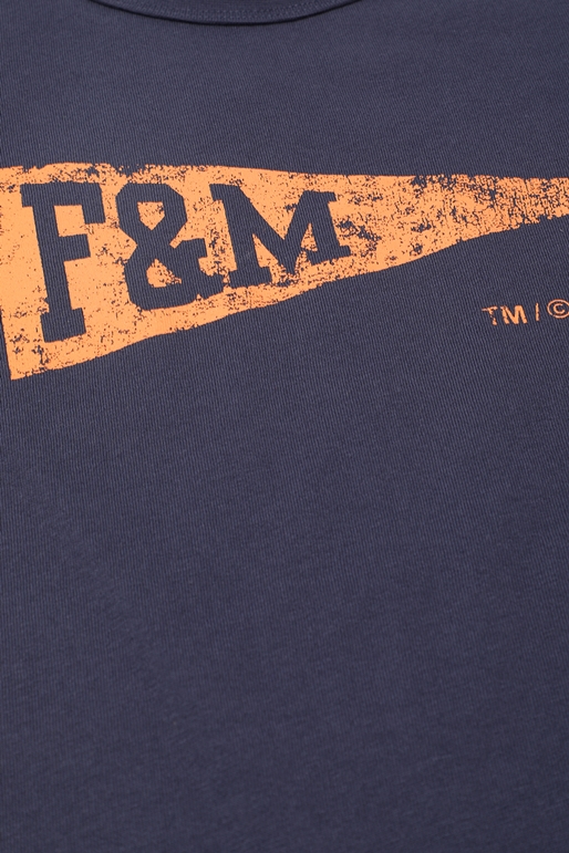 FRANKLIN & MARSHALL-Παιδικό t-shirt FRANKLIN & MARSHALL FM153 μπλε